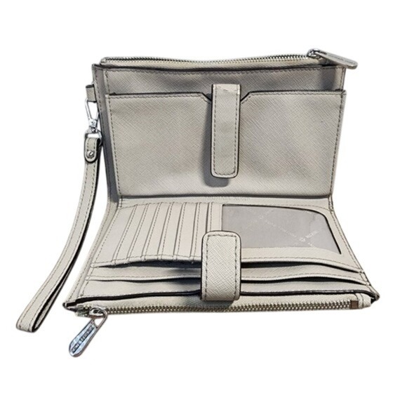 Michael Michael Kors Ash Gray Jet Set Travel‎ Wristlet - Picture 5 of 7